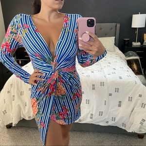 Flounce London Twist Front Mini Dress ASOS 4